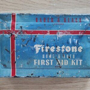 Firestone Vintage Bauer Black Home & Auto First Aid Kit Fully Stocked